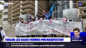Toulon: manifestation des sages-femmes en protection maternelle infantile