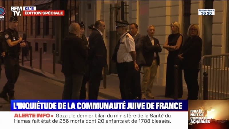Après l'attaque du Hamas contre Israël, la sécurité a été renforcée autour des synagogues et des écoles juives en France
