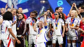 L'Olympique lyonnais a remporté l'Arkéma Première Ligue 2024/2025, le 16 mai 2025.