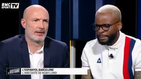 Frank Leboeuf et Noah Lunsi dans Le Vestiaire