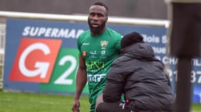 Christopher Aurier avec l'US Chantilly, à Chambly le 20 janvier 2019