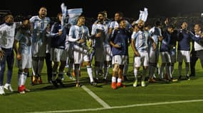 Les joueurs argentins fêtent la qualif'