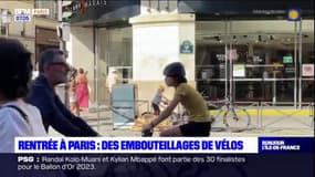 Rentrée à Paris: des embouteillages de vélos