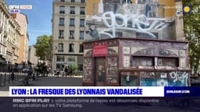 Lyon: la fresque des Lyonnais vandalisée