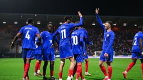 La joie des Bleuets lors de France-Angleterre, le 21 mars 2025.