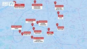 Paris2024 - Le plan des sites olympiques