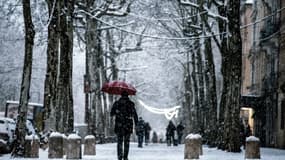 Chutes de neige à Lyon.