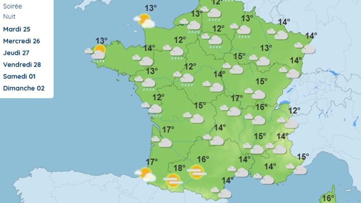 Les prévisions pour le lundi 24 février 2025 Les prévisions pour le lundi 24 février 2025