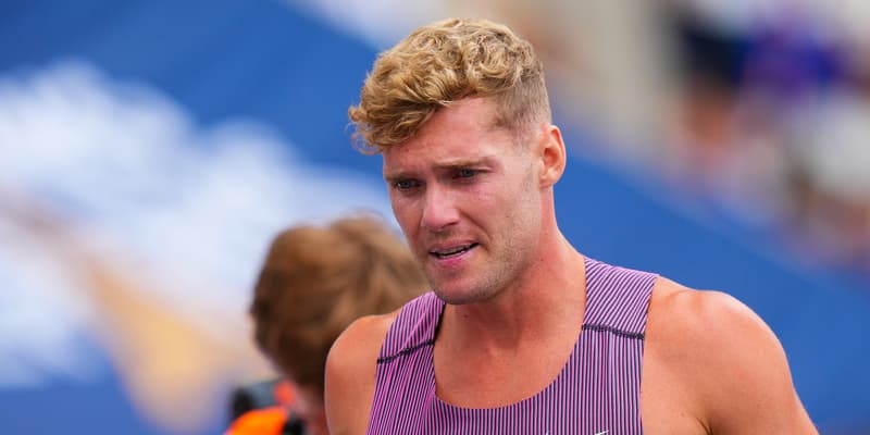 Les larmes de Kevin Mayer après sa blessure lors du meeting de Paris, le 7 juillet 2024 à Charléty