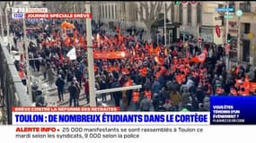 Grève du 7 mars: des milliers de manifestants ont défilé à Toulon