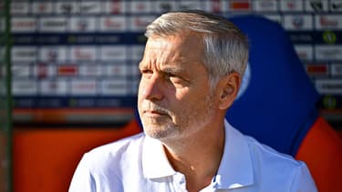 Bruno Genesio lors de Montpellier-Rennes (0-0, 6e journée de L1), le 24 septembre 2023