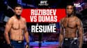 Résumé UFC : Ruziboev détruit Dumas et signe une 10e finition d'affilée au 1er round 
