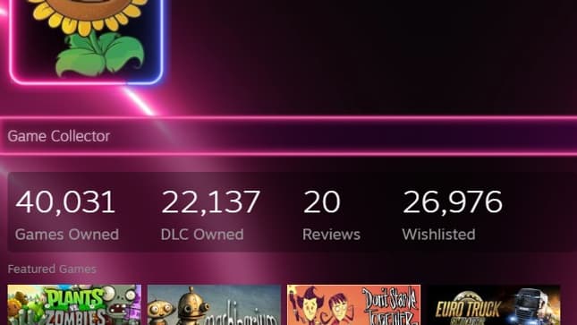 Le profil de SonixLegend sur Steam
