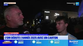Ligue 1: la joie des supporters, venus du monde entier, après le carton contre Le Havre