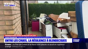 Inondations dans le Pas-de-Calais: le niveau de l'Aa baisse à Blendecques, les habitants constatent les dégâts