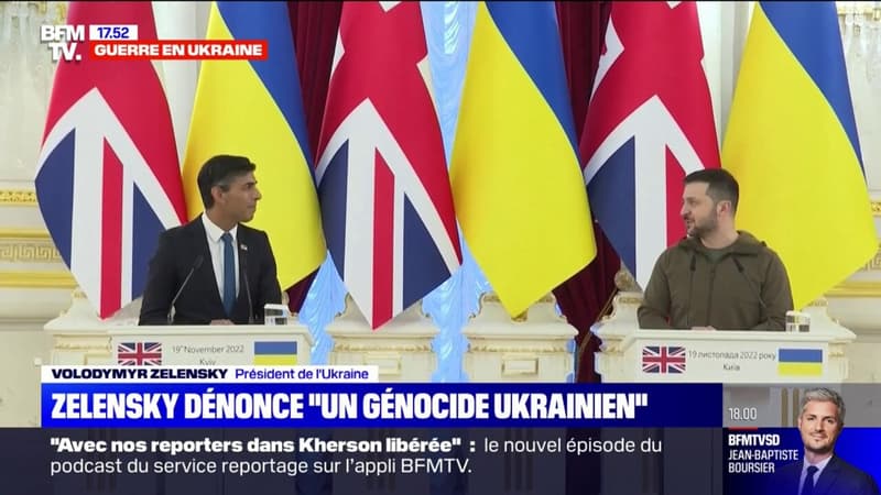 En présence du Premier ministre britannique Rishi Sunak à Kiev, Volodymyr Zelensky demande la reconnaissance d'un 