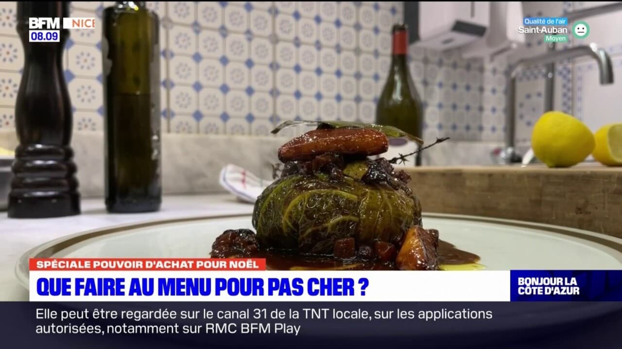 Un chef niçois relève le défi de préparer un repas de noël pas cher