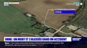 Orne: un mort et trois blessés, dont un grave, dans un accident de la route à La Trinité-des-Laitiers