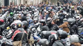 Manifestation de motards en colère à Lille, samedi 10 octobre 2015.
