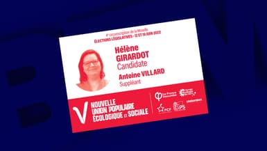 Le bulletin de vote de la candidate Nupes Hélène Girardot aux législatives en Moselle