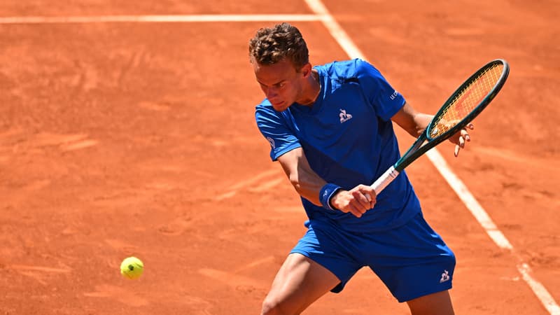 Luca Van Assche au tournoi de Madrid, le 24 avril 2024