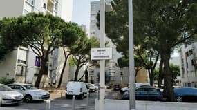 Le quartier des Moulins, à Nice, où une fourgonnette transportant des migrants a été abandonnée par son conducteur après un refus d'obtempérer, le 15 juin 2022