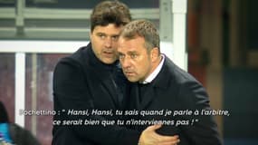 Mauricio Pochettino et Hans Flick pendant PSG-Bayern