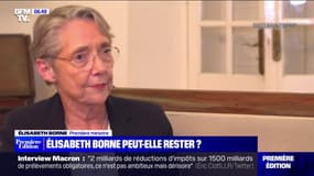 Élisabeth Borne peut-elle rester Première ministre? "Je suis prête à poursuivre" affirme-t-elle au micro de BFMTV