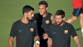 Neymar, Luis Suarez et Lionel Messi en 2017