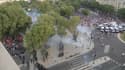 Des échauffourées ont éclaté près du Vélodrome à Marseille, ce samedi soir. 