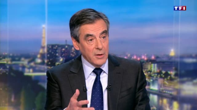François Fillon sur le plateau du 20h de TF1 le 3 janvier 2017.