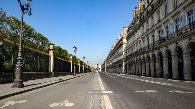 La rue de Rivoli vide