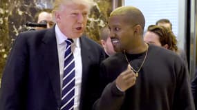 Donald Trump et Kanye West à la Trump Tower à New York, le 13 décembre 2016
