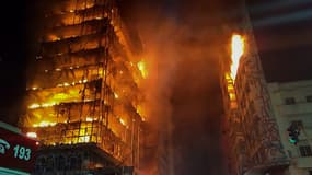 49 personnes sont portées disparues après l'incendie et l'effondrement de cet immeuble à Sao Paulo. 