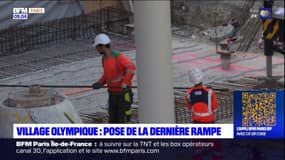 Village olympique: pose de la dernière rampe