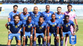 L'équipe du Cap-Vert lors d'un match de qualification à la Coupe du monde face à la Libye, le 8 octobre 2025.