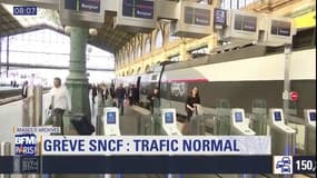 Journée de grève à la SNCF: trafic normal ce jeudi matin sur l'ensemble du réseau. 