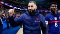 Karim Benzema avec l'équipe de France en novembre 2021