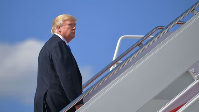 Le président des Etats-Unis Donald Trump embarque à bord d'Air Force One, le 9 juin 2017 dans le Maryland aux Etats-Unis. (Photo d'illustration)