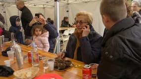 Isabelle Balkany au marché de Levallois, dimanche.