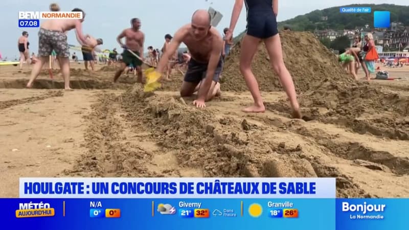 Le concours de châteaux de sable d'Houlgate ce mardi 30 juillet