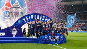 Le PSG vainqueur de la Coupe de France 2024 au Stade de France, le 24 mai 2025.
