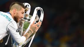 Sergio Ramos avec la Ligue des champions, en 2018.