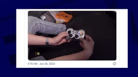 Le sous-marin est contrôlé par une manette de jeux vidéo (capture twitter)