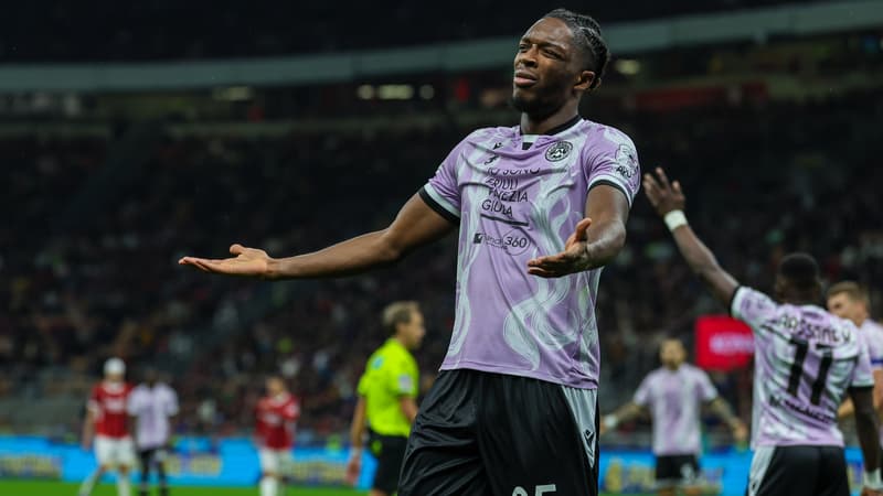 Isaak Touré with Udinese against AC Milan