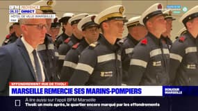 Marseille: les marins-pompiers mis à l'honneur, un mois après le drame rue de Tivoli