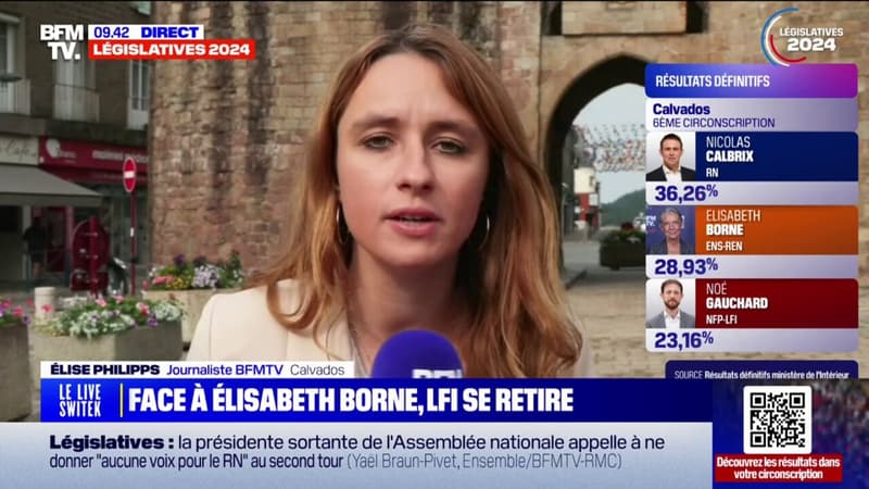 Législatives: le candidat LFI Noé Gauchard se retire au profit d'Élisabeth Borne dans le Calvados