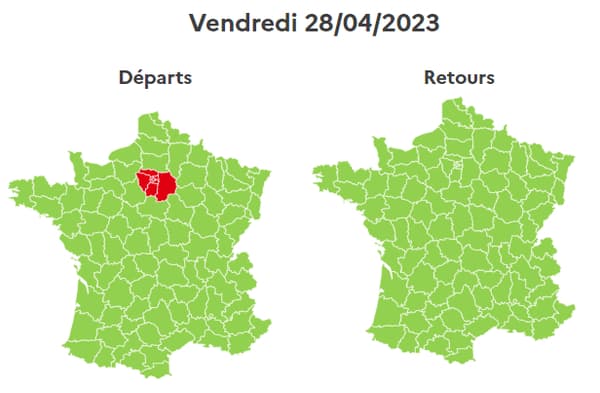 La journée est classée rouge dans le sens des départs en Ile-de-France.