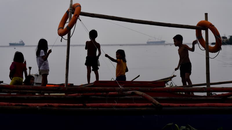 Des enfants à Manille, Philippines.