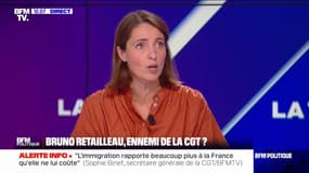 Sophie Binet (CGT): "Je suis inquiète, ce gouvernement a été composé sous l'égide du Rassemblement national"